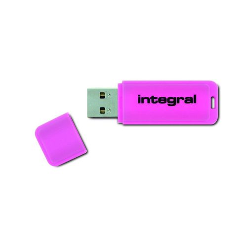 Integral Neon - Clé USB - 64 Go - USB 2.0 - rose