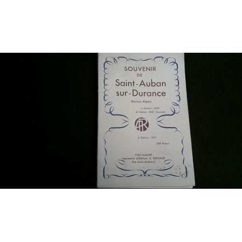 Souvenir De Saint-Auban Sur Durance