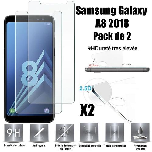 Samsung Galaxy A8 2018 Vitre Protection D'ecran En Verre Trempé [Scott-Fr] Incassable Tempered Glass (Lot De 2) Pour Samsung Galaxy A8 2018