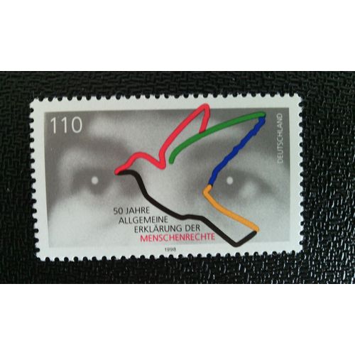 Timbre Allemagne Yt 1858 Déclaration Universelle Des Droits De L'homme, 50e Anniversaire 1998
