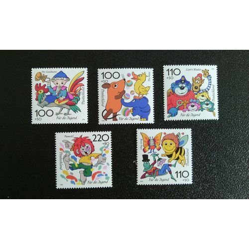 Timbre Allemagne Yt 1822 A 1826 Séries: Jeunesse: Dessins Animés Pour Enfants 1998