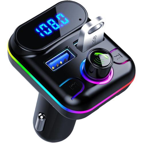 Transmetteur Lecteur MP3 Voiture | Adaptateur Radio sans Fil d'éclairage pour récepteur Radio | Adaptateur Lecteur Voiture M33, Adaptateur d'autoradio avec Prise Disque U,