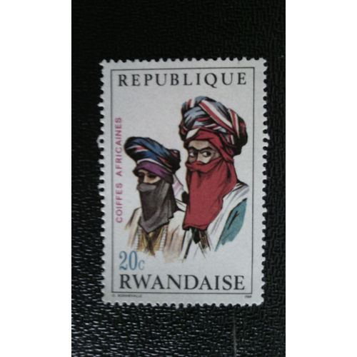 Timbre Rwanda Yt 301 Les Membres De La Tribu Touareg 1998