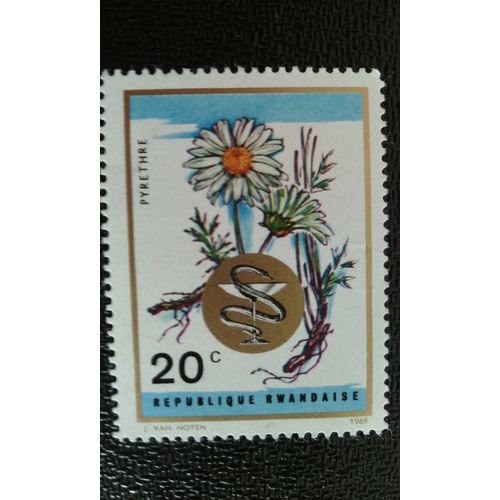 Timbre Rwanda Yt 311 Camomille 1970