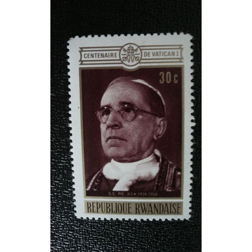 Timbre Rwanda Yt 402 Pape Pie Xii (1939-1958) 1970