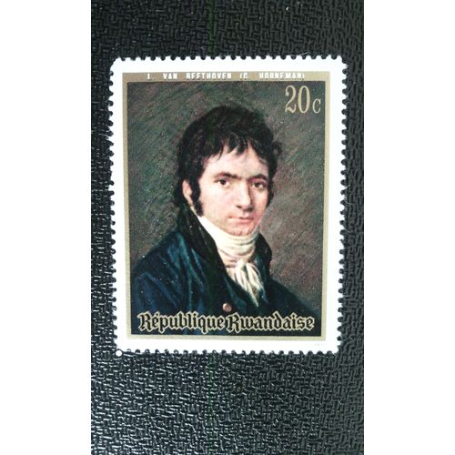 Timbre Rwanda Yt 416 Beethoven, Par Christian Horneman 1971