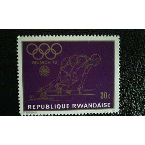 Timbre Rwanda Yt 423 Jeux Olympiques D'été 1972, Munich (I) 1971