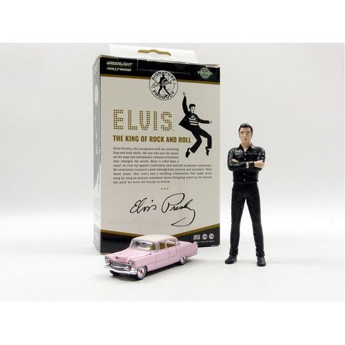 Greenlight Collectibles - 1/18 - Figurine Elvis Presley + Cadillac 1-64 - 1955 - 29898-18-Greenlight-Greenlight