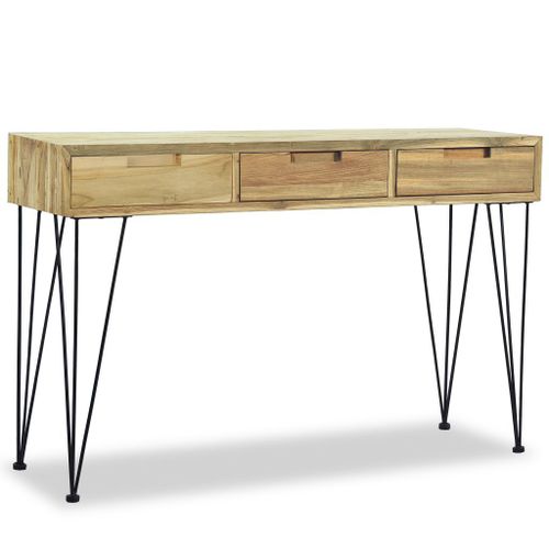 Table Console 120 X 35 X 76 Cm Teck Massif