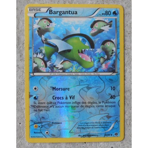 Carte Pokémon Bargantua Holo Reverse 30/99 Noir & Blanc Destinees Futures Neuf