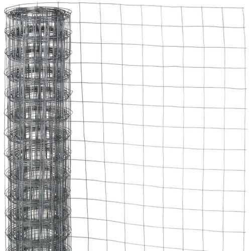 Nature Grillage métallique carré 0,5x2,5 m 6,4 mm Acier galvanisé