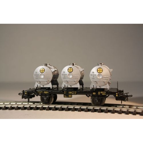 Wagon Plateforme Ho Märklin Chargé De 3 Containers, Référence 4520-Marklin
