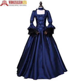 robe victorienne bleue