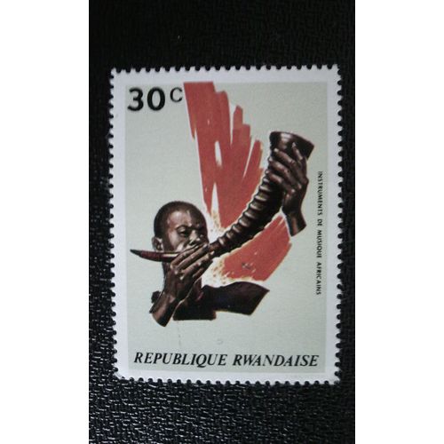 Timbre Rwanda Yt 520 Instruments De Musique D'afrique Centrale Et Occidentale 1973