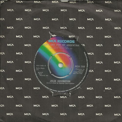 Don't Cry For Me Argentina (Lloyd Webber - Rice) / Rainbow High (Lloyd Webber - Rice)