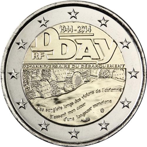Rare Pièce 2 Euro D Day 1944 -2014