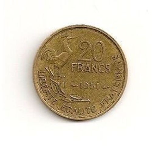Piece 20 Francs 1951 Sous Capsule