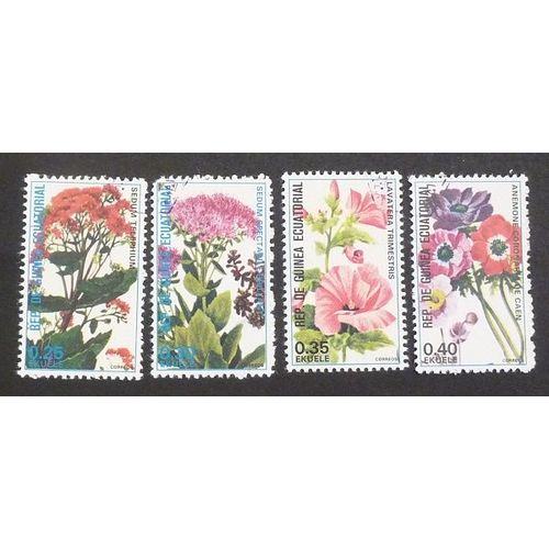 Guinée Équatoriale Oblitéré Lot De 4 Timbres De 1974