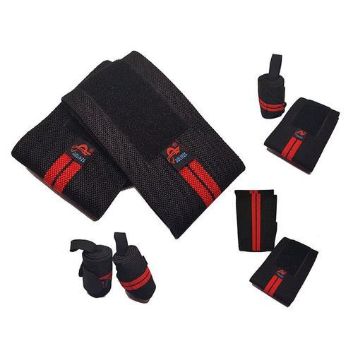 Protège-poignets – Bande de Support Poignet pour Haltérophilie,  Musculation, Gymnastique, Bodybuilding, Crossfit(rouge et noir)