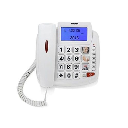 10273681 TELEFONO BRONDI BRAVO 90 LCD BIANCO