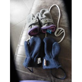 2 Paires De Moufles Bébé Maille Polaire