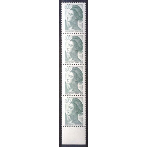 Bloc 4 Timbres France 1982 Yvert Et Tellier N°2178 Type Liberté De Gandon 0,05 Bord De Feuille Neuf**