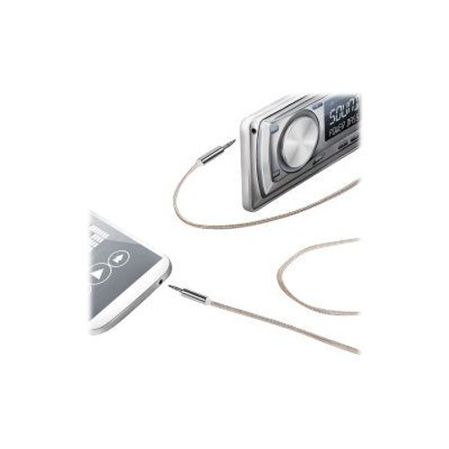 CELLY LINEIN35TEXGD - Câble audio - mini-phone stereo 3.5 mm mâle pour mini-phone stereo 3.5 mm mâle - 1.5 m - or