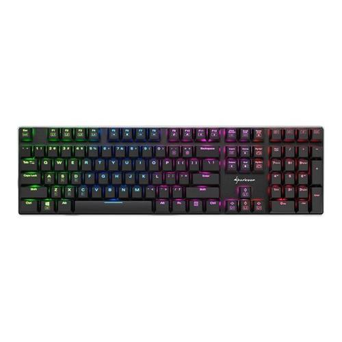 Sharkoon PureWriter RGB Red - Clavier - rétroéclairé - USB - Allemand - commutateur : Kailh Red