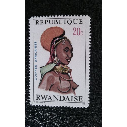 Timbre Rwanda Yt 545 Rendille Femme - Surimprimée 1973