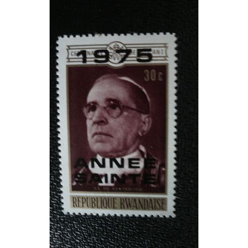 Timbre Rwanda Yt 629 Pape Pie Xii 1975