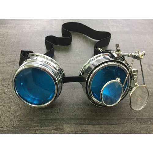 Accessoires Costume Lunettes Argentées Protection Goggles Aviateur Motard Punk Steampunk Antique Gothique Rétro Vintage Anime Manga Black Sugar Boutique Lolita Mode Cosplay Déguisements Paris