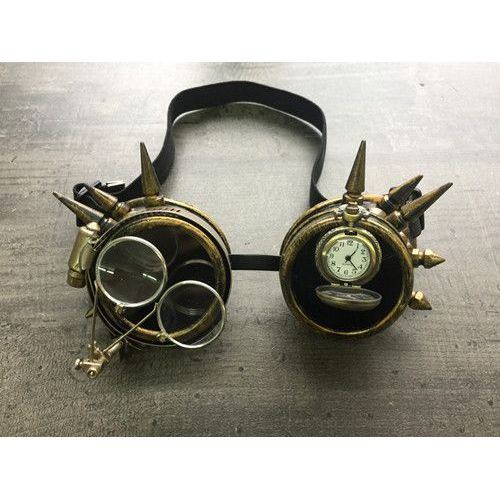 Accessoires Costume Lunettes Argentées Protection Goggles Aviateur Motard Punk Steampunk Antique Gothique Rétro Vintage Anime Manga Black Sugar Boutique Lolita Mode Cosplay Déguisements Paris
