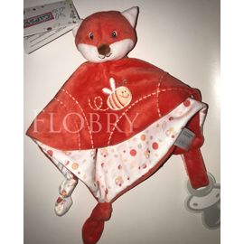 Doudou Renard Gipsy Attache Tetine Sucette Orange Abeille Jouet Chien Peluche Bebe Fox Comforter