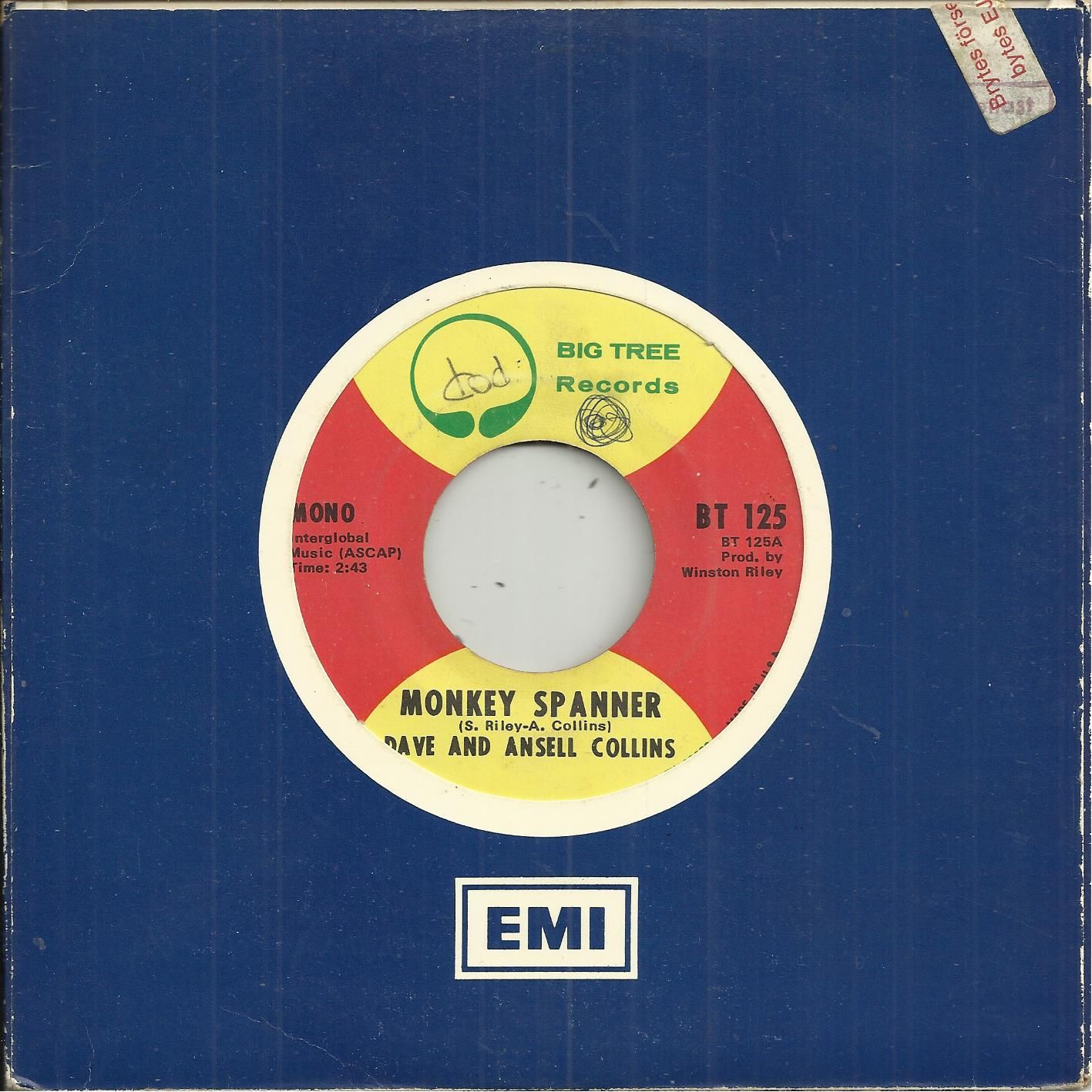 Monkey Spanner (S. Riley - A. Collins) 2:43 / Monkey Spanner Version Two (S. Riley - A. Collins) 2:43