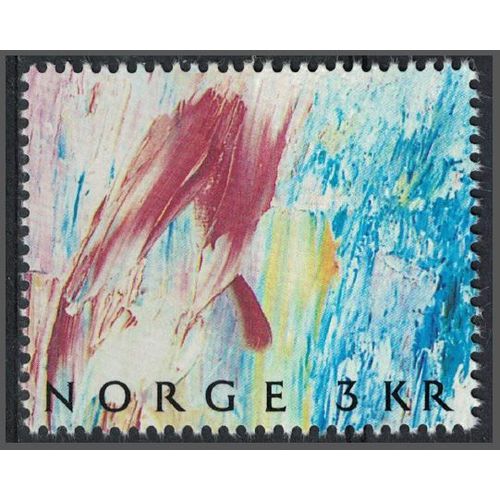Norvège 1989 Sans Gomme Used Journée Du Timbre Art Moderne