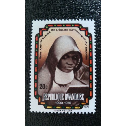 Timbre Rwanda Yt 706 Soeur Yohanna 1976