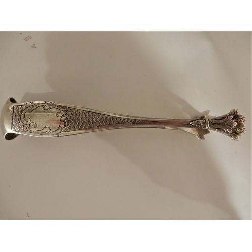 Pince A Sucre Argent Massif Avec Griffes De Lion