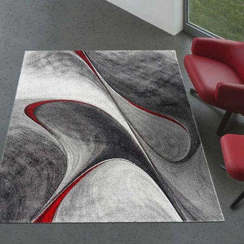 Tapis Rond Pour Le Salon Milar Rouge 140 X 140 Cm Tapis De Salon Moderne Design Par Unamourdetapis