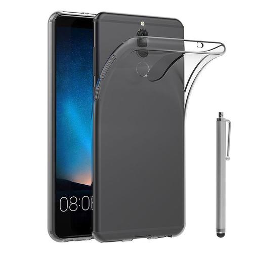 Coque Silicone Pour Huawei Mate 10 Lite 5.9" Gel Ultraslim Et Ajustement Parfait - Transparent + Stylet