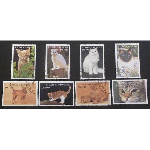 St Thomas Et Prince Oblitéré Lot De 8 Timbres