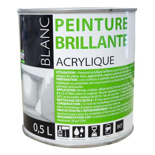 Peinture acrylique Batir 1er - Boîte 0,5 l - Blanc