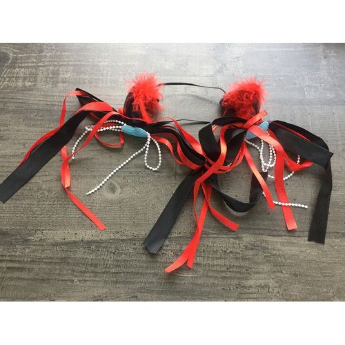 Lot De 2 Paire Serre-Têtes Élastiques Barrettes Bandeau Cornes Oreilles Animaux Félin Chat Ruban Kawaii Mignon Lolita Spectacle Show Mode Déguisements Cosplay