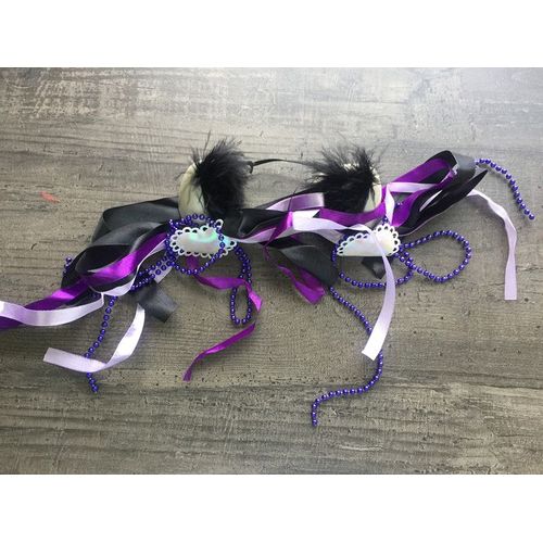 Lot De 2 Paire Serre-Têtes Élastiques Barrettes Bandeau Cornes Oreilles Animaux Félin Chat Ruban Kawaii Mignon Lolita Spectacle Show Mode Déguisements Cosplay