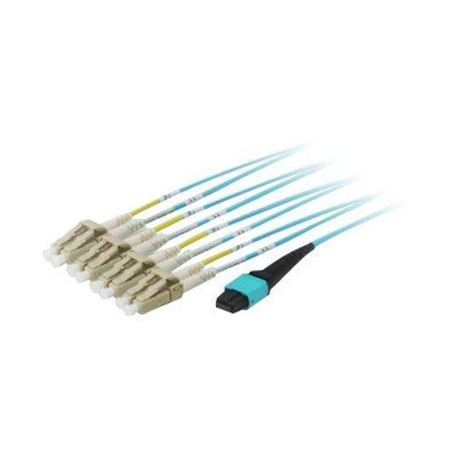 equip Pro - Cordon de raccordement - LC multi-mode (M) pour MTP multimode (F) - 5 m - fibre optique - 50 / 125 microns - OM4 - turquoise