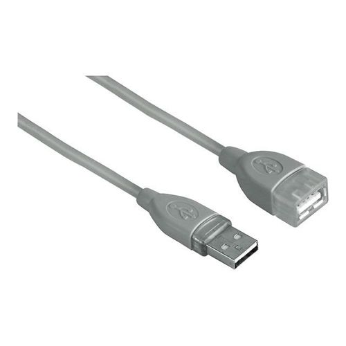 Hama - Rallonge de câble USB - USB (M) pour USB (F) - 1.8 m - gris