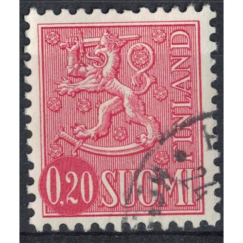 Finlande 1975 Oblitéré Used Lion Héraldique Type I Rouge Su