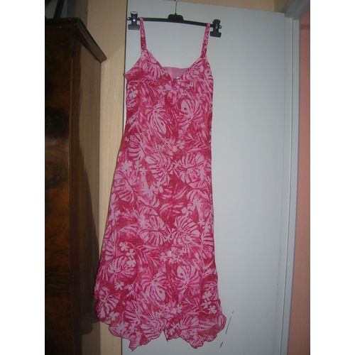 Robe Cache-Cache Doublée À Bretelles Viscose 38 Multicolore