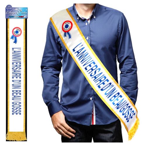 Echarpe Bleue L'anniversaire D'un Beau Gosse - 55619 - Taille Unique - Port 0¿