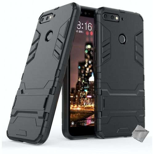 Housse Etui Coque Rigide Anti Choc Pour Huawei Y6 (2018) + Film Ecran - Noir