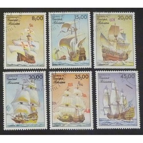 Guinée Bissau Oblitéré Y Et T N° 368 À 373 Lot De 6 Timbres De 1985